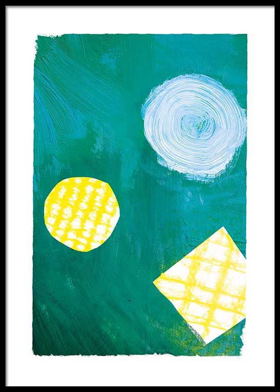 GREEN ABSTRACT PAINTING POSTER